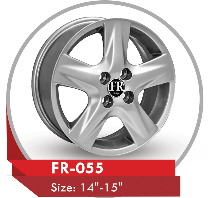 Silver Car Wheel Rim F R055 PNG Image