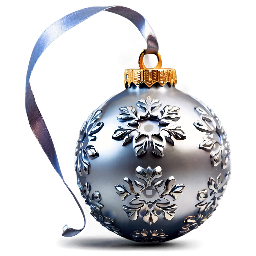 Silver Christmas Ornaments Png Cui PNG Image