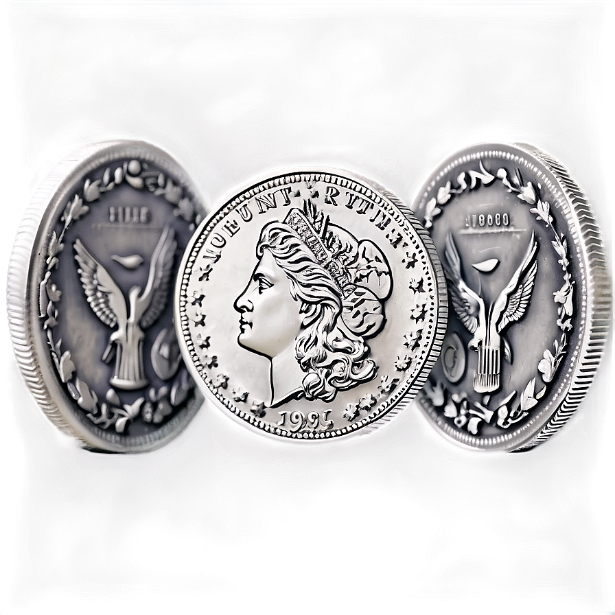 Silver Coin B PNG Image