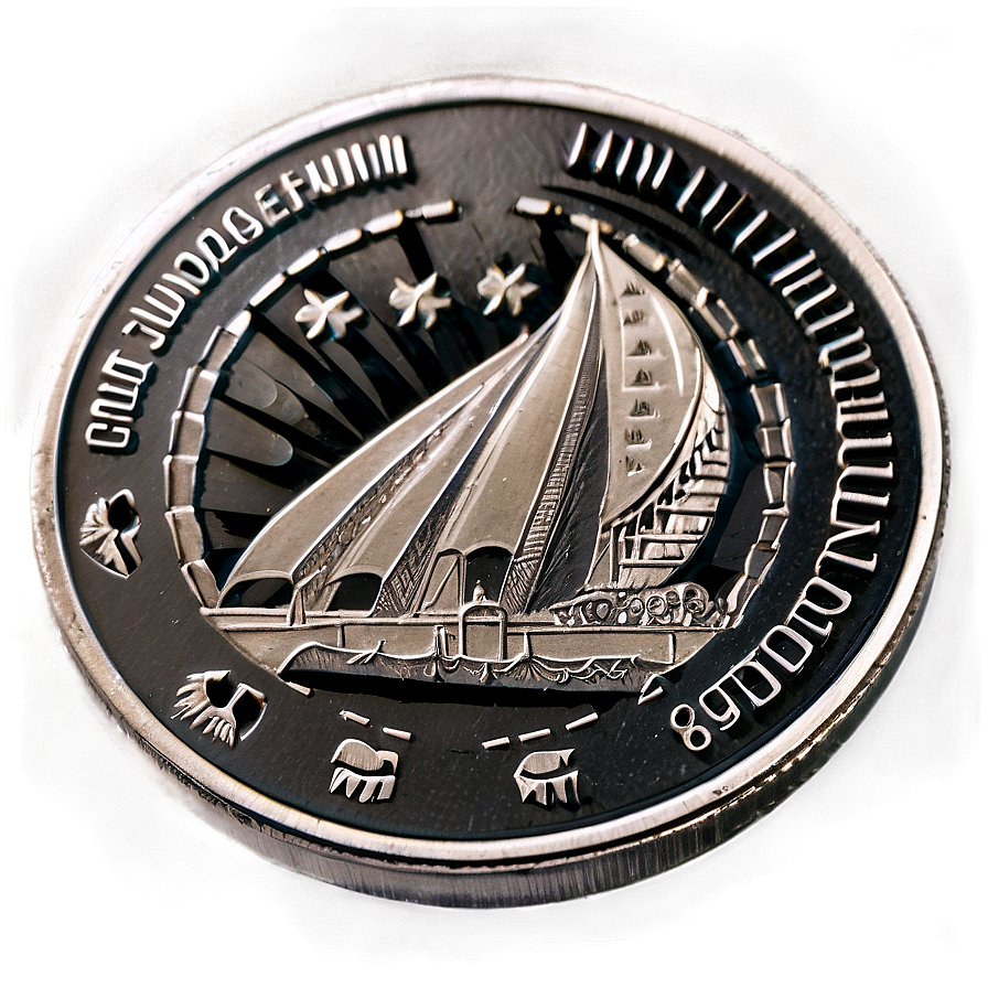 Silver Coin C PNG Image