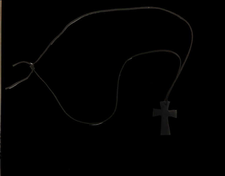 Silver Cross Pendanton Chain PNG Image