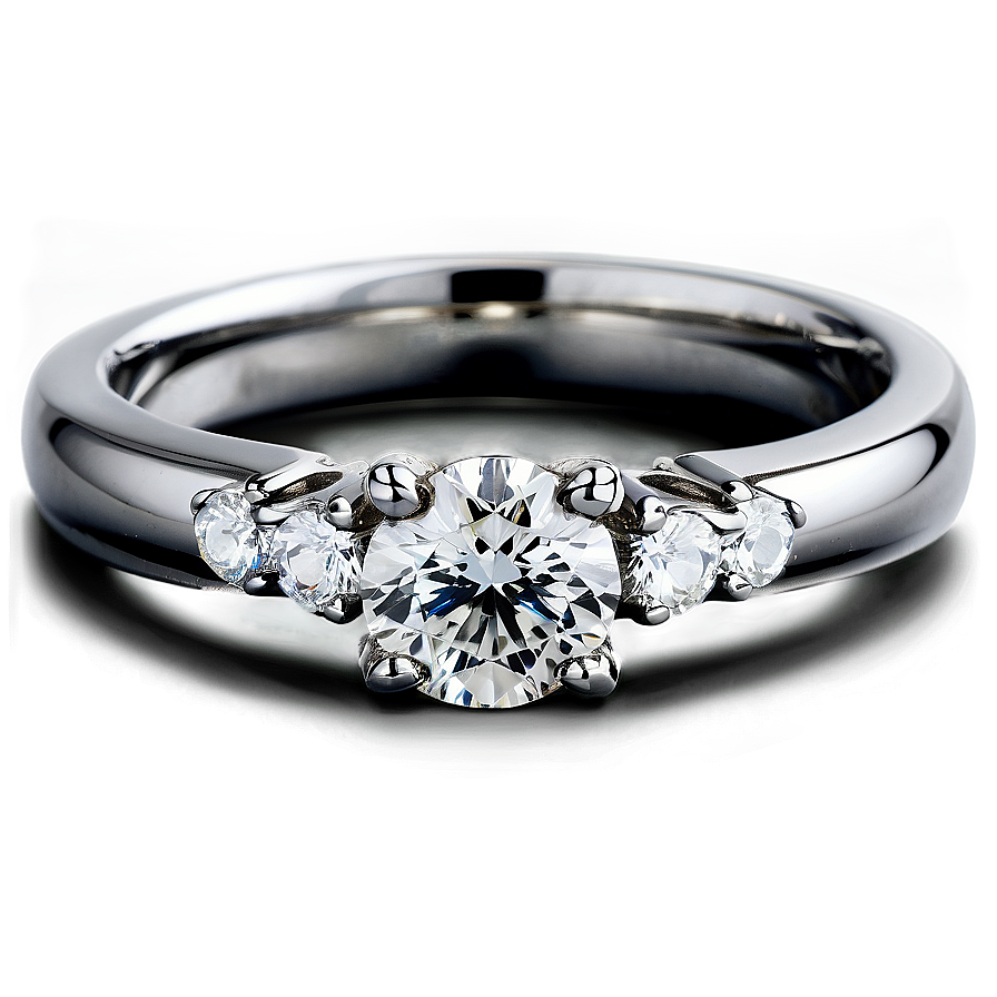 Silver Engagement Ring Png Max2 PNG Image