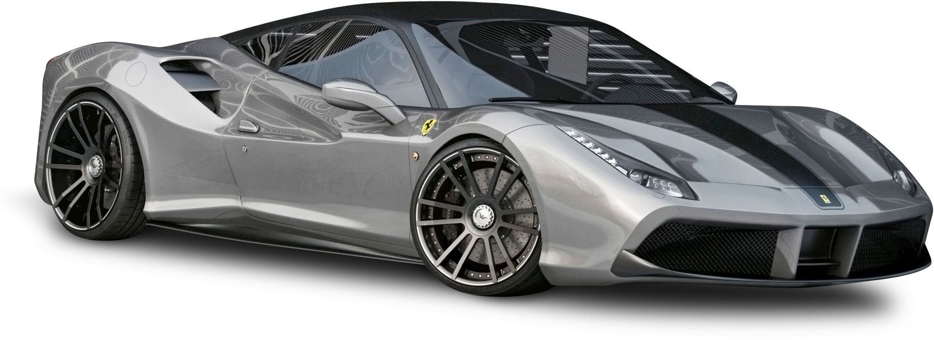 Silver Ferrari Sports Car PNG Image