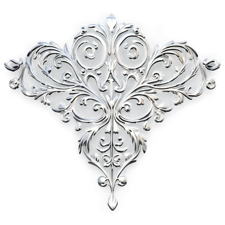 Silver Filigree Overlay Png Baq PNG Image