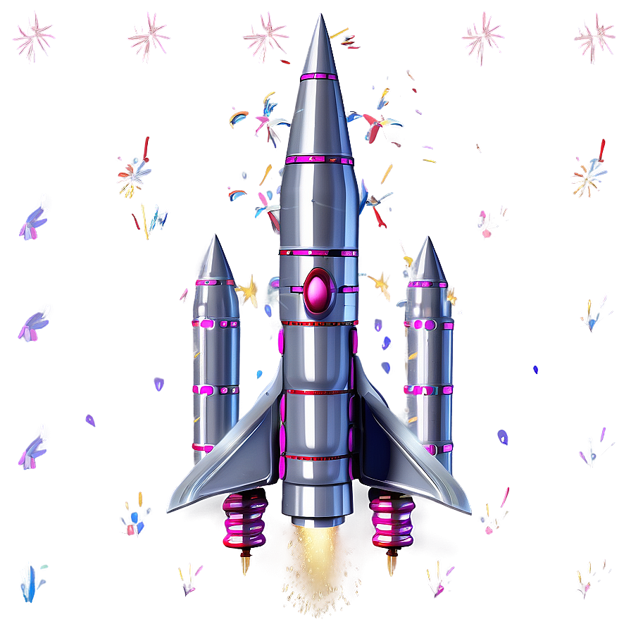 Silver Firework Rocket Png 24 PNG Image