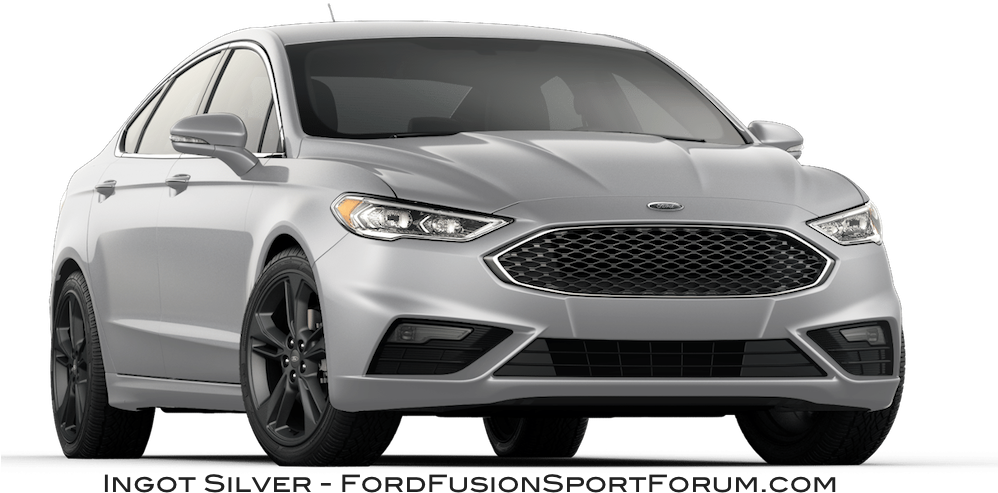 Silver Ford Fusion Sport Sedan PNG Image