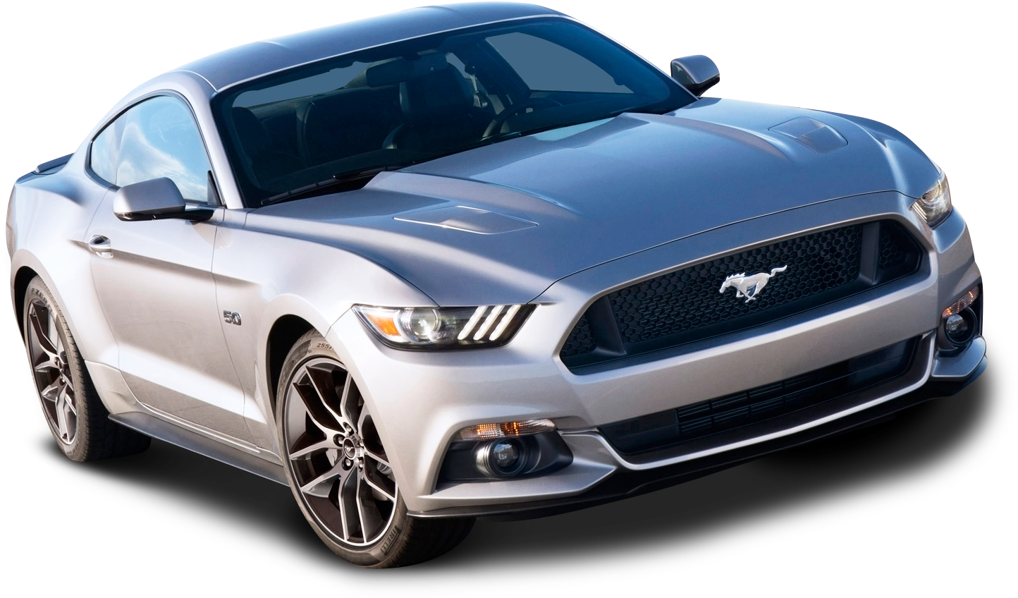 Silver Ford Mustang G T Coupe PNG Image