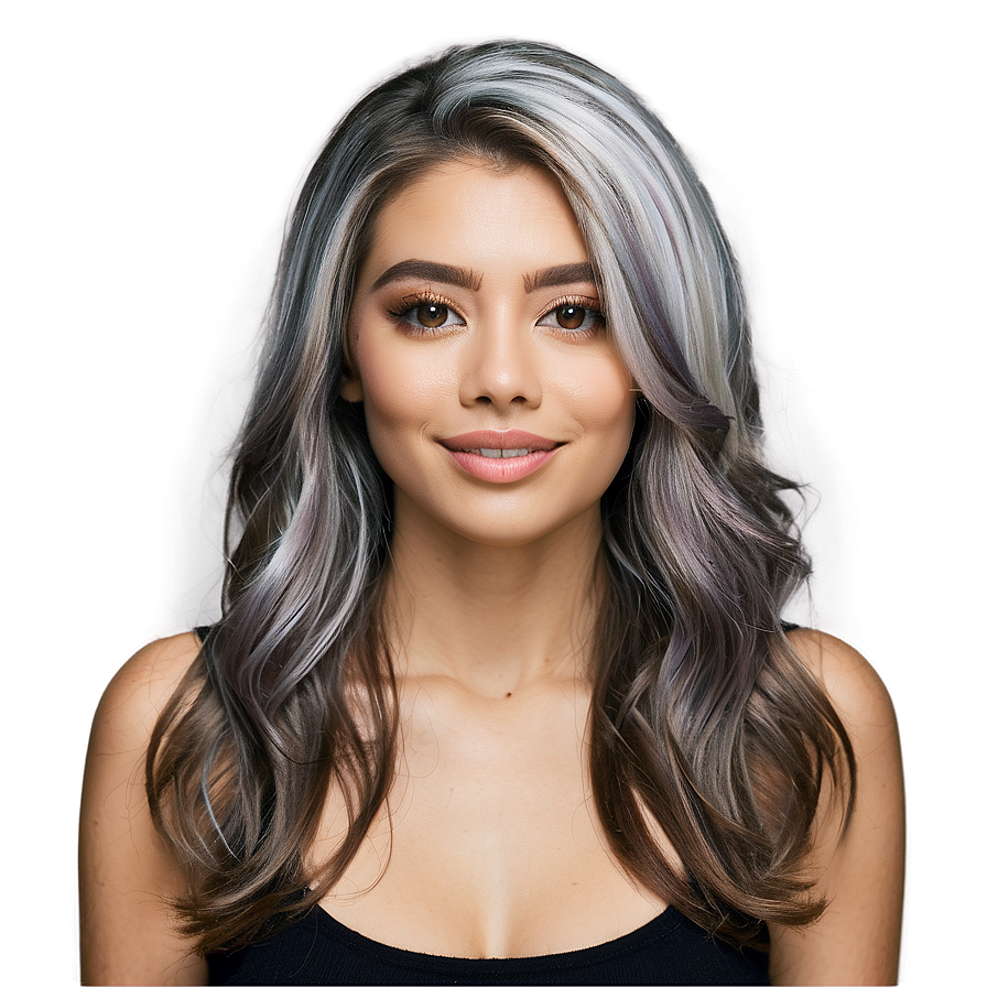 Silver Hair Highlights Png Pvm82 PNG Image