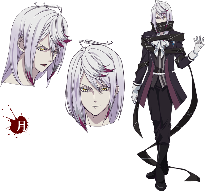 Silver Haired Anime Character Design PNG Image