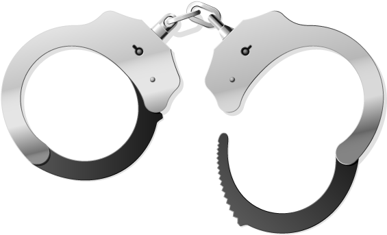 Silver Handcuffs Open Link PNG Image