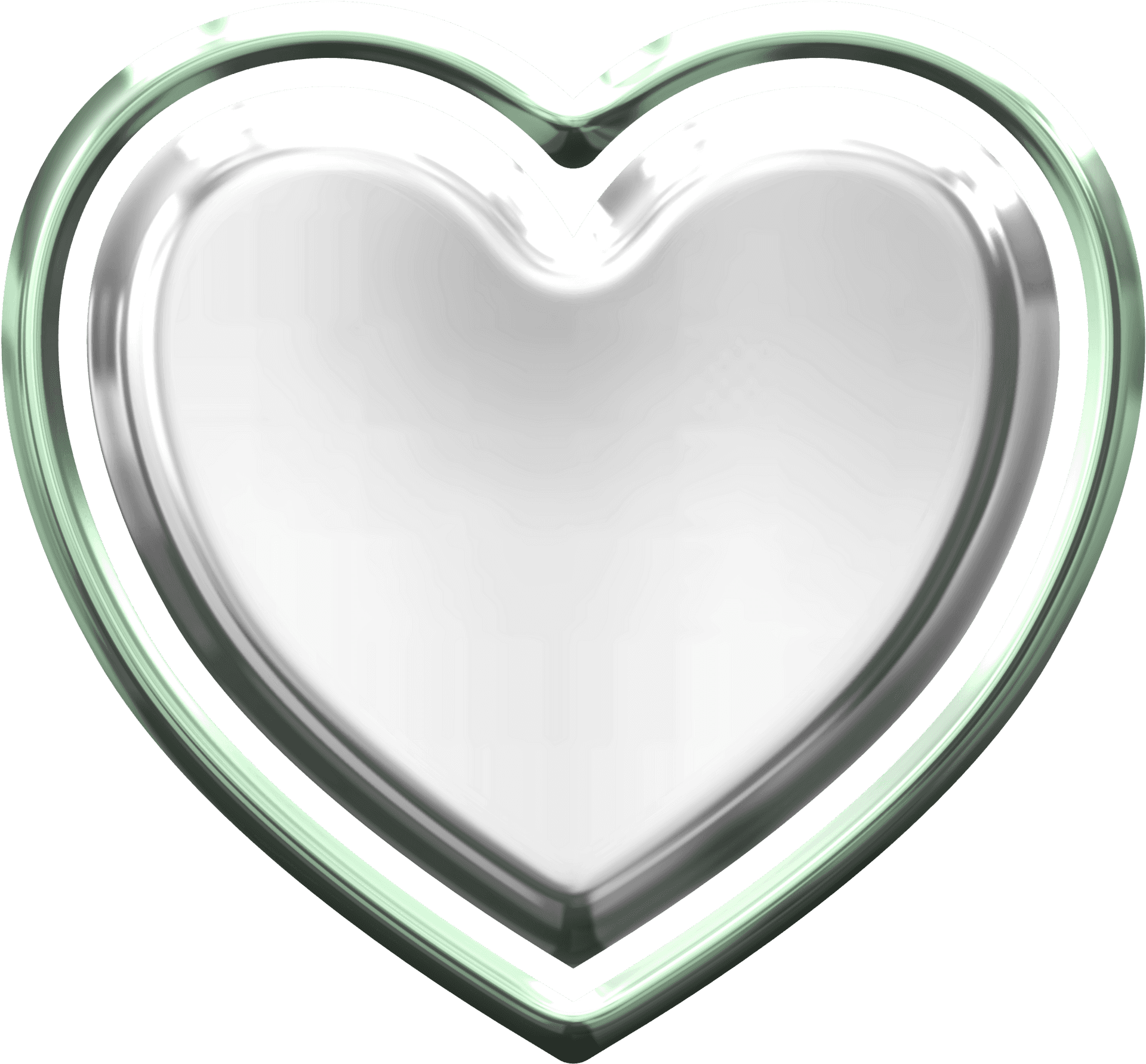 Silver Heart Balloon PNG Image