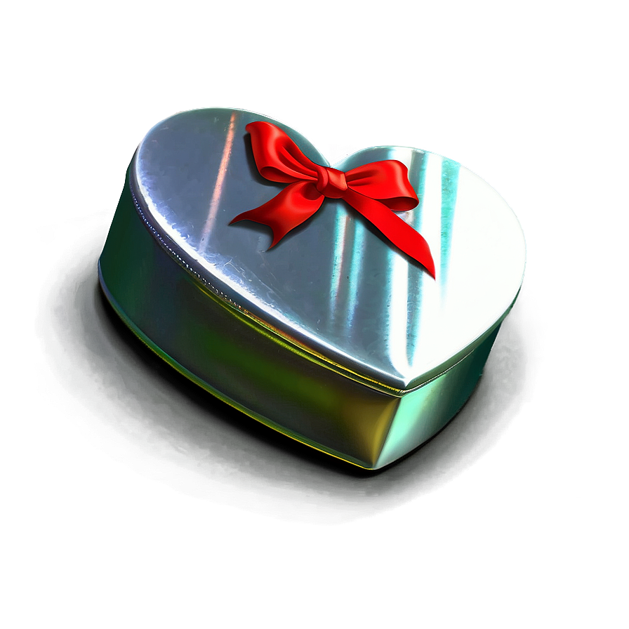 Silver Heart Gift Png 58 PNG Image