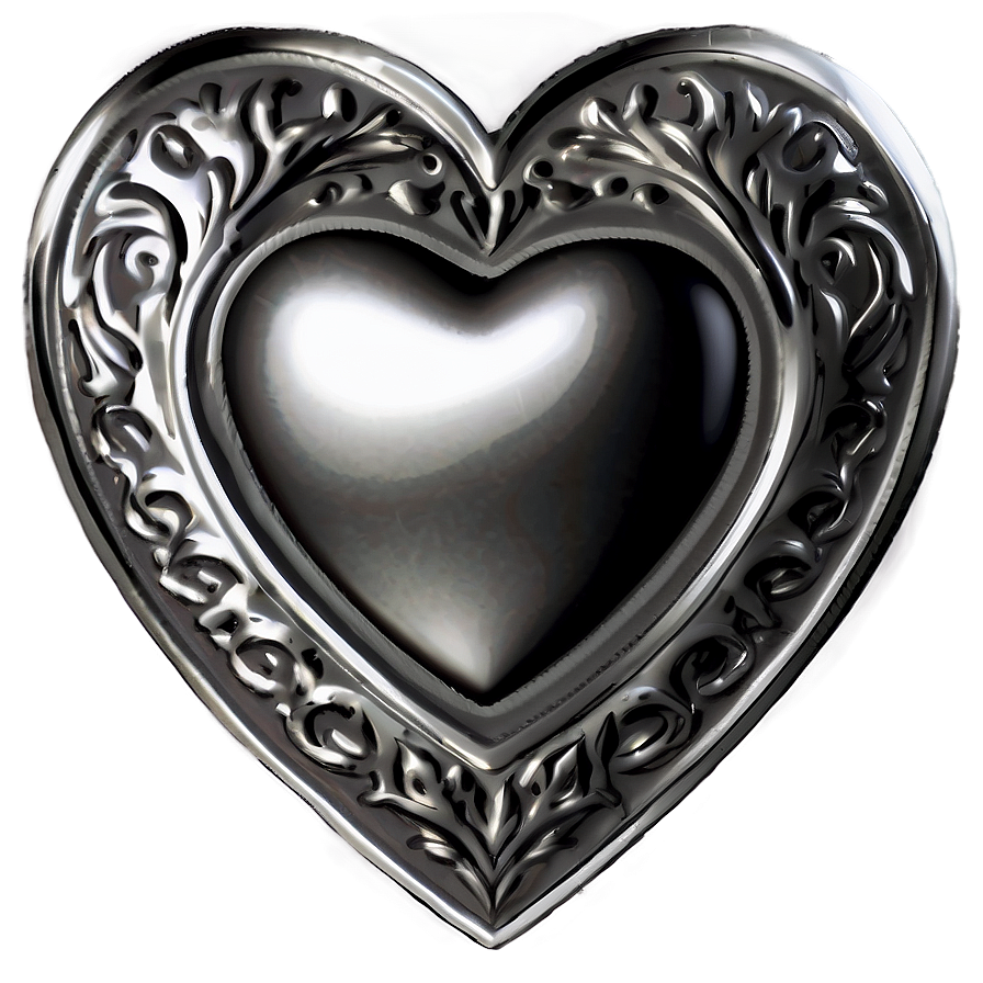 Silver Heart Illustration Png Sao PNG Image