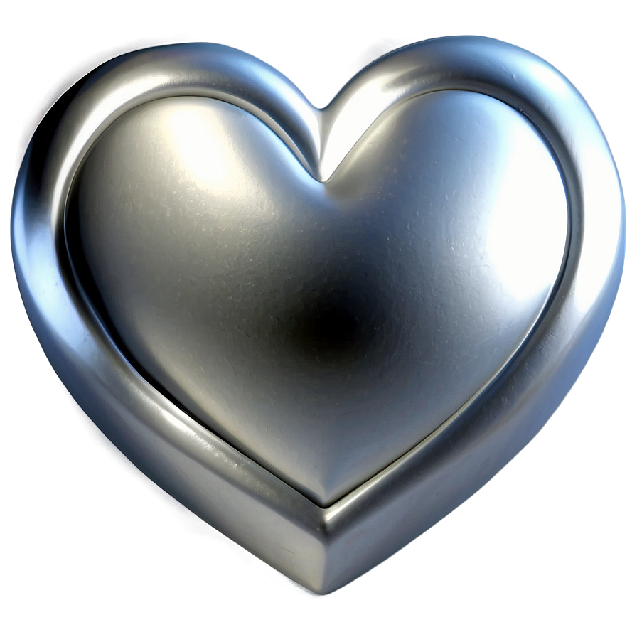 Silver Heart Vector Png 83 PNG Image