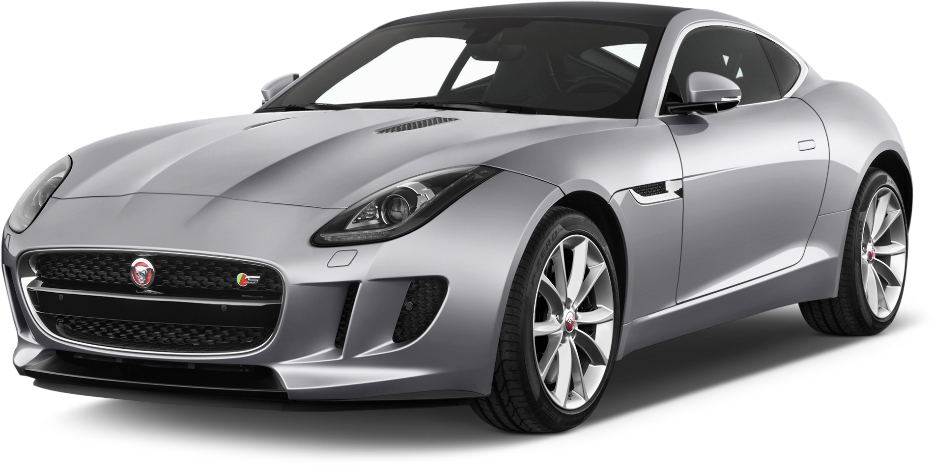 Silver Jaguar F Type Coupe Sports Car PNG Image