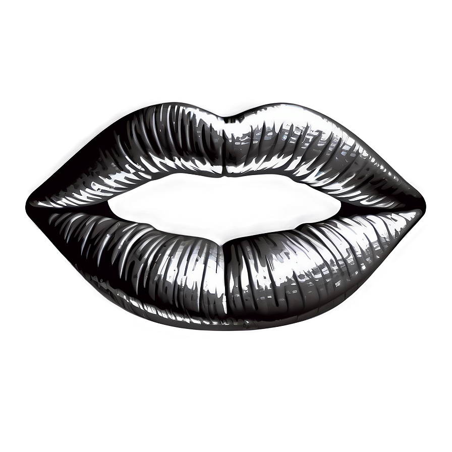 Silver Kissy Lips Png 88 PNG Image