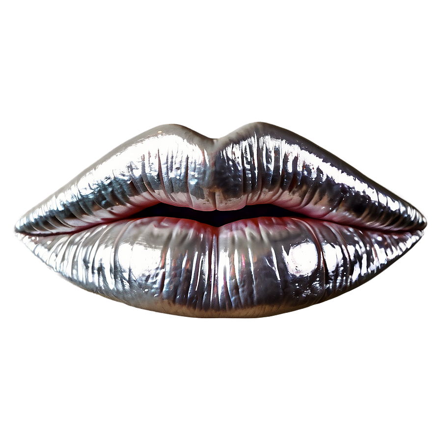 Silver Kissy Lips Png Csw PNG Image