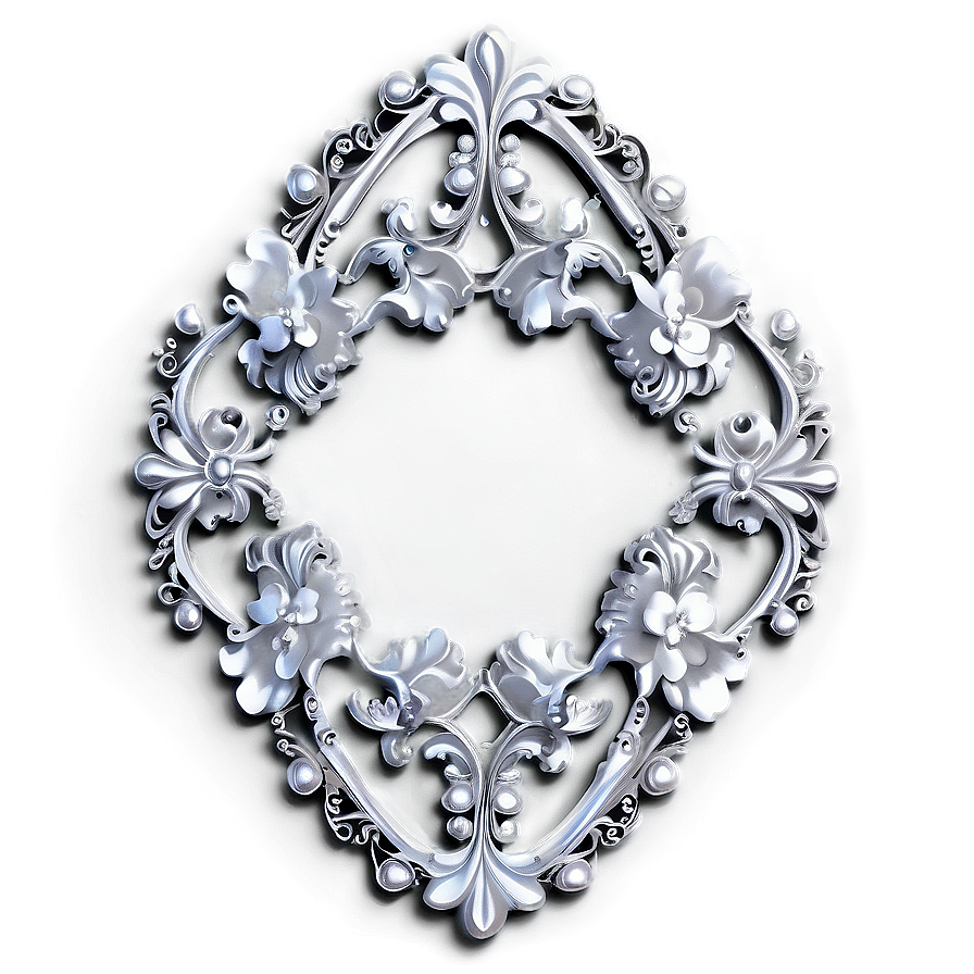 Silver Lace Decoration Png 37 PNG Image