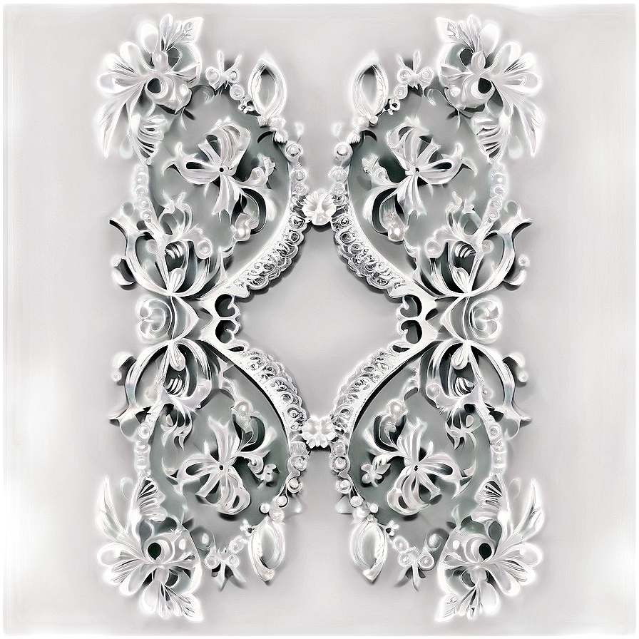 Silver Lace Decoration Png Rlt PNG Image