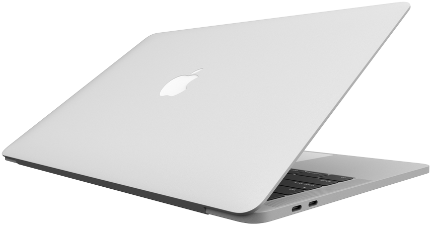 Silver Mac Book Closed Lid PNG Image