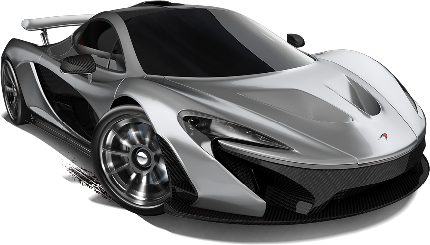 Silver Mc Laren Supercar Side View PNG Image