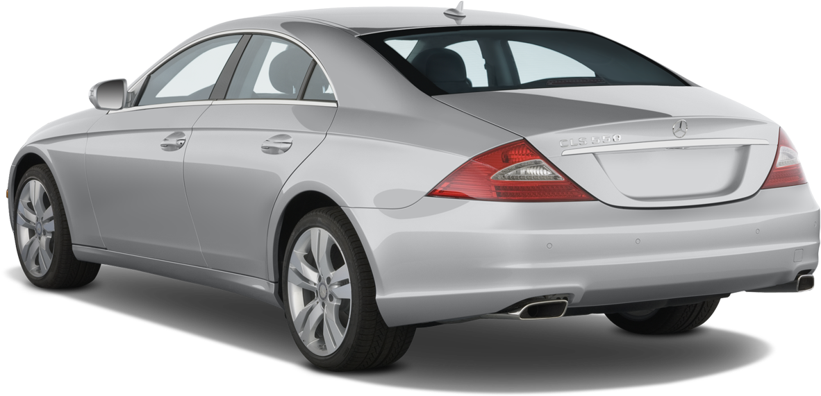 Silver Mercedes Benz C L S Rear View PNG Image