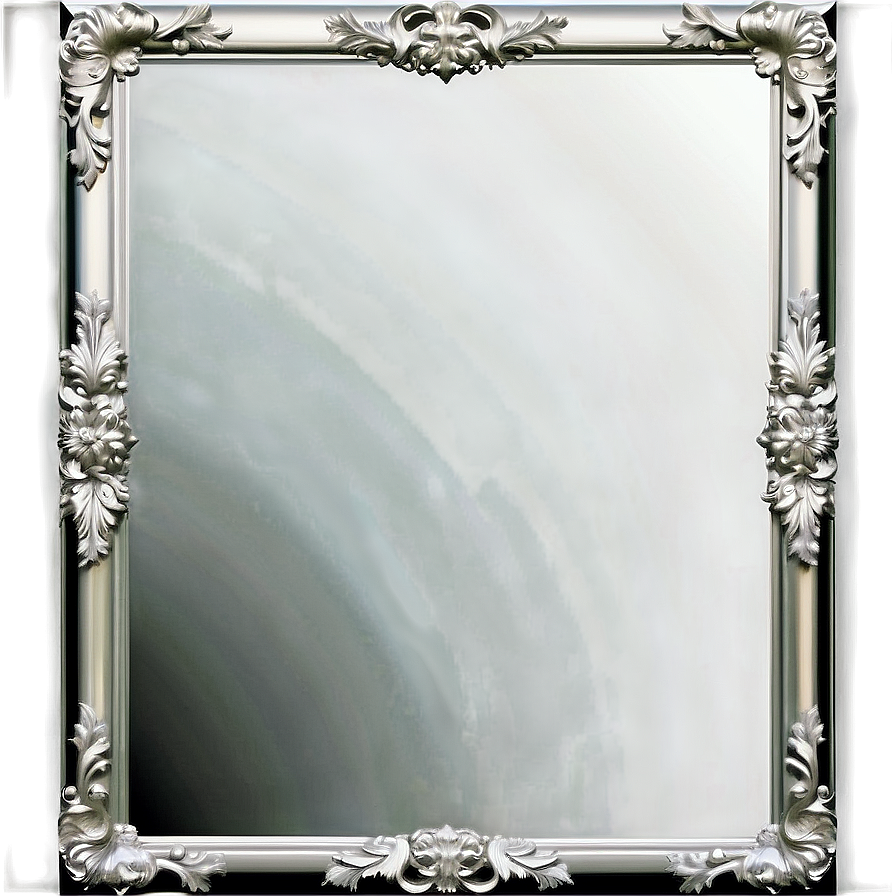 Silver Mirror Frame Png 06212024 PNG Image