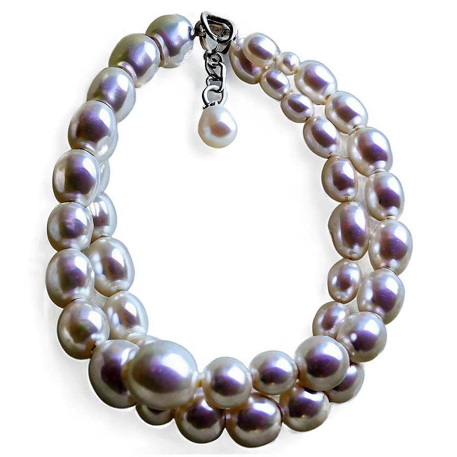 Silver Pearl Necklace Png Qgf15 PNG Image