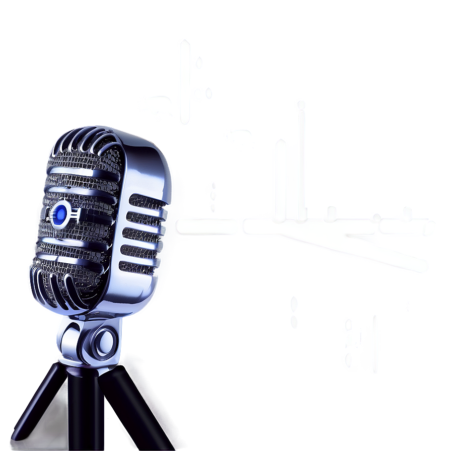 Silver Podcast Mic Png 30 PNG Image