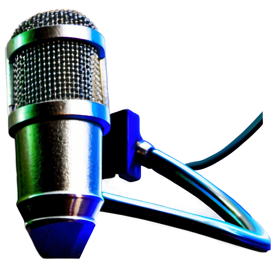 Silver Podcast Mic Png Dcq49 PNG Image