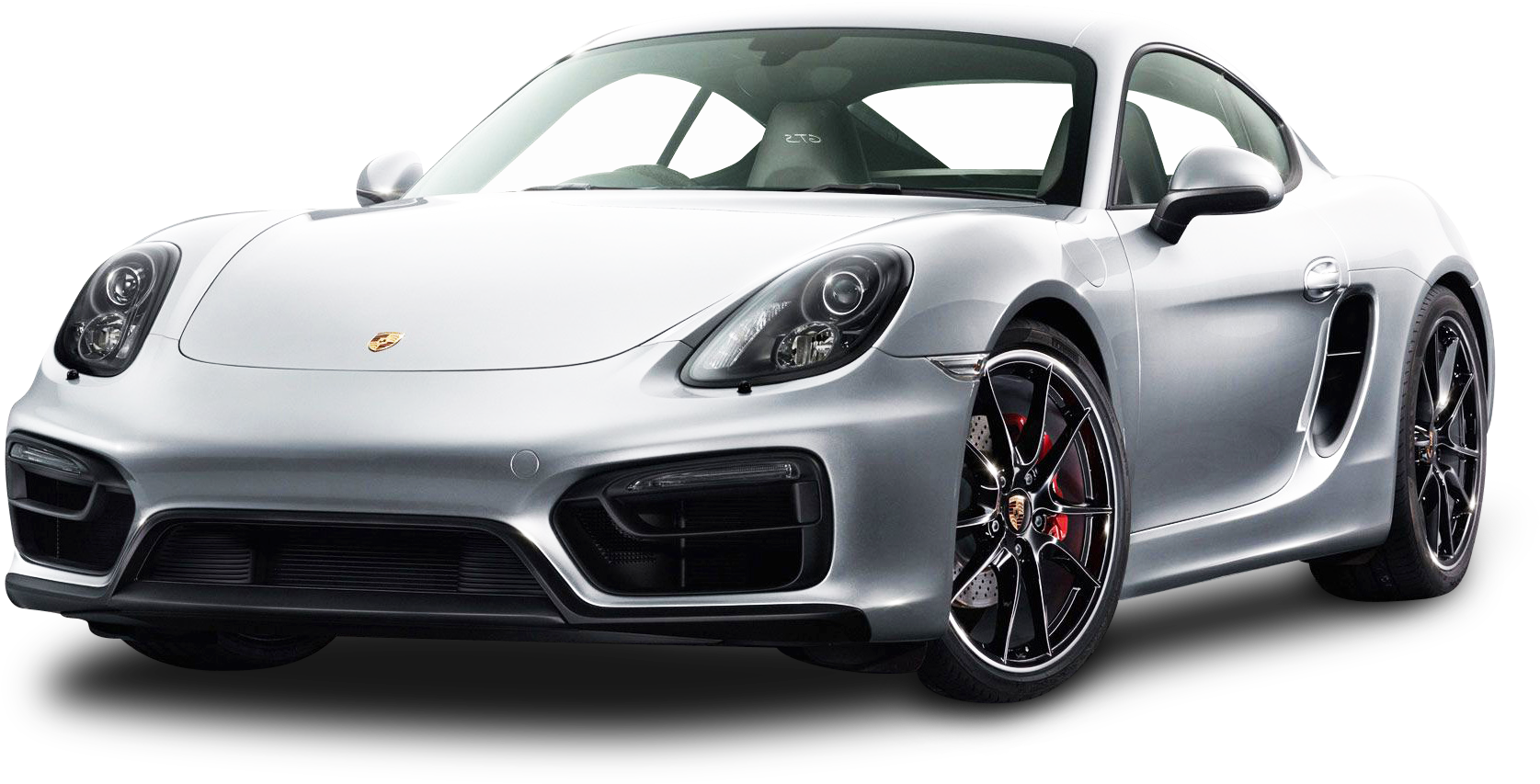 Silver Porsche718 Cayman G T S Side View PNG Image