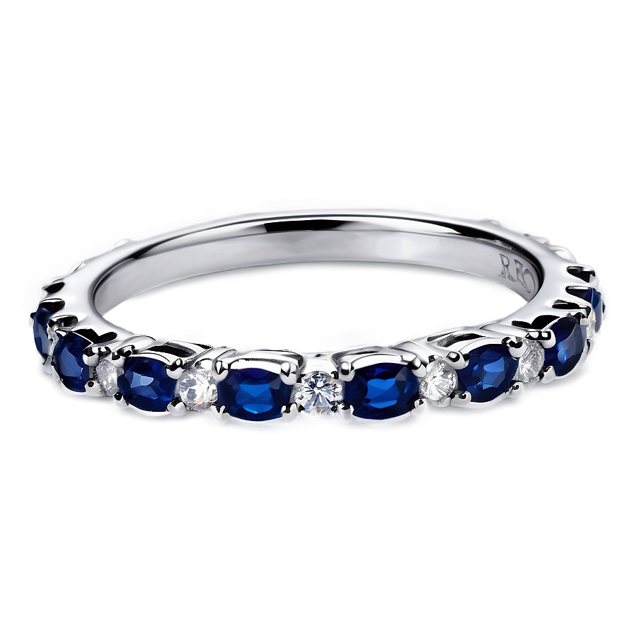 Silver Ring With Sapphire Png 13 PNG Image