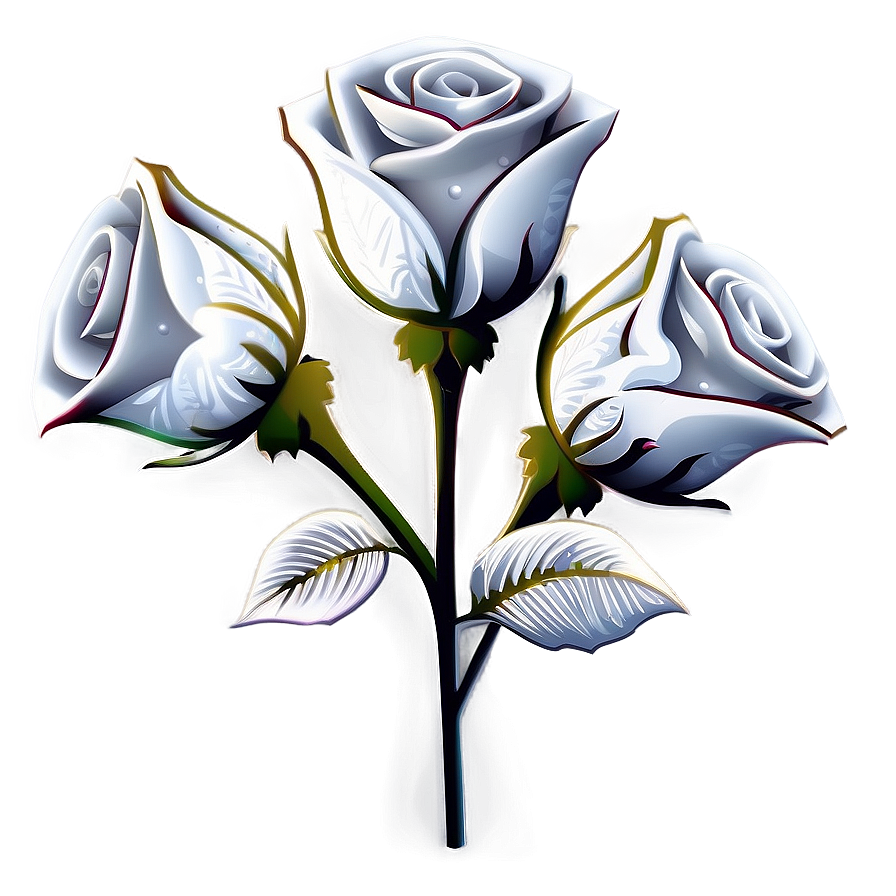 Silver Rose Petals Png 88 PNG Image