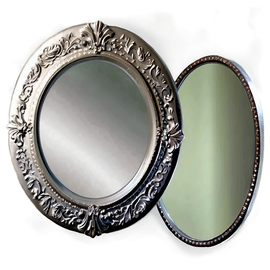 Silver Round Mirror Png Bwu PNG Image