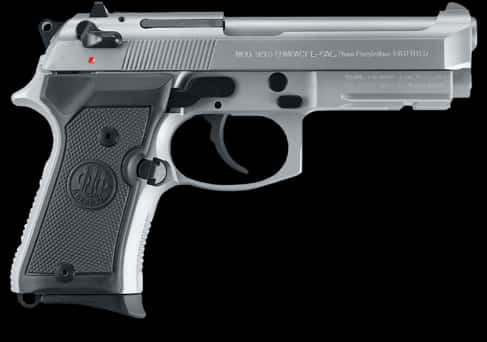 Silver Semi Automatic Pistol PNG Image