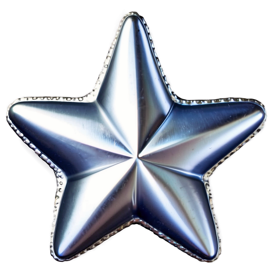 Silver Star Decoration Png 06112024 PNG Image