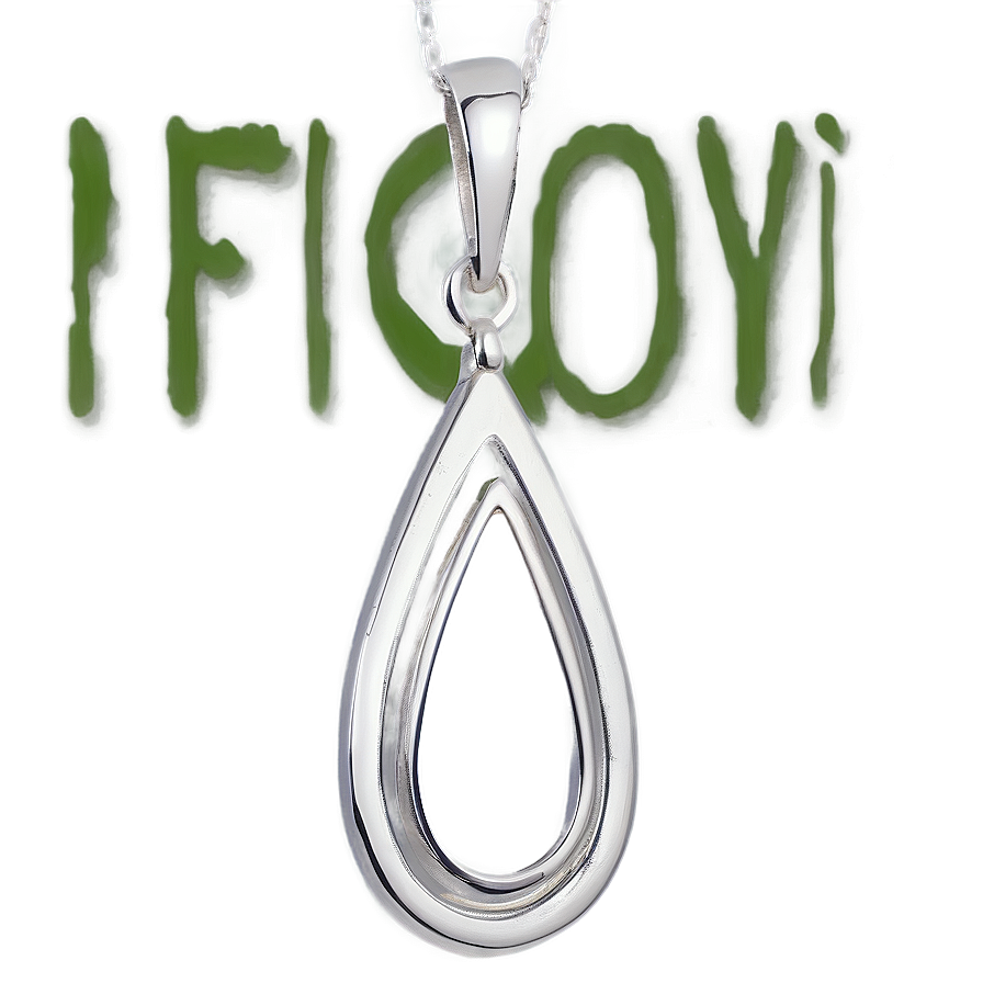 Silver Teardrop Pendant Png 97 PNG Image