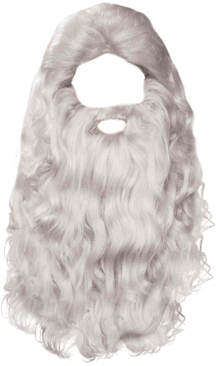 Silver Wavy Beard Costume Accessory PNG Image