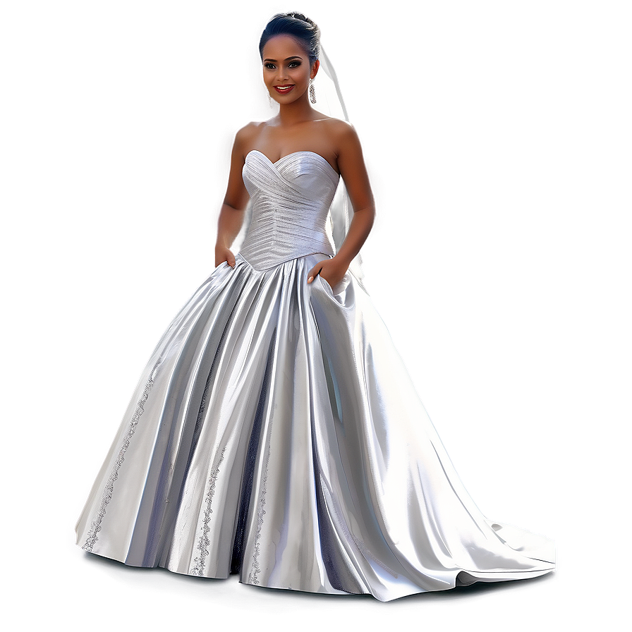 Silver Wedding Dresses Png 24 PNG Image