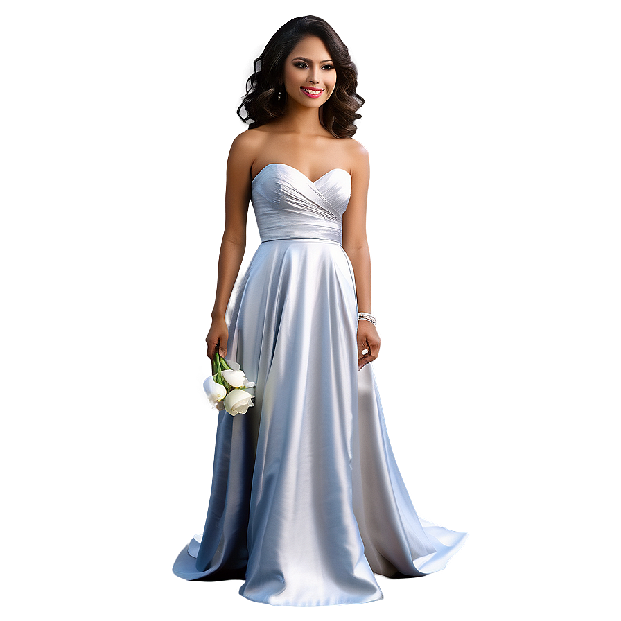 Silver Wedding Dresses Png Phq PNG Image