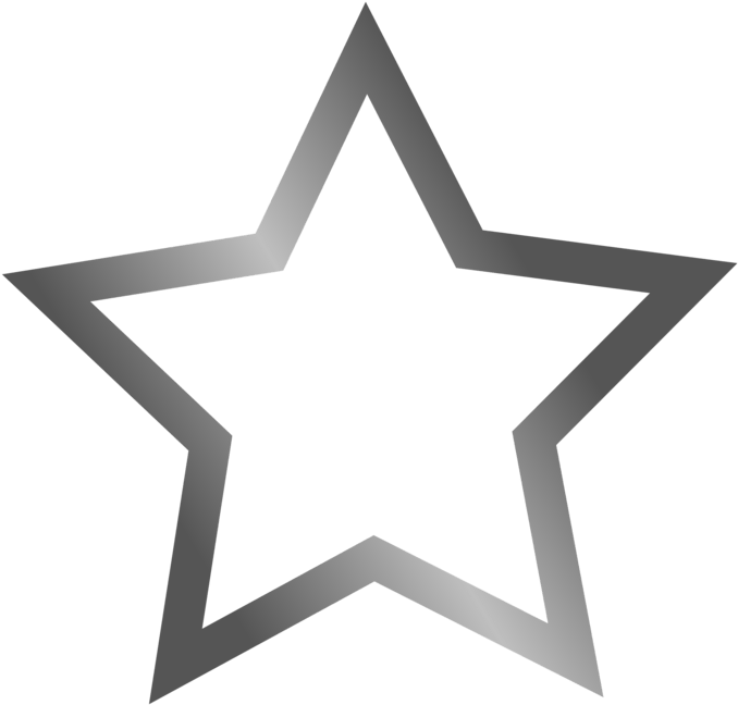 Silver3 D Star Graphic PNG Image