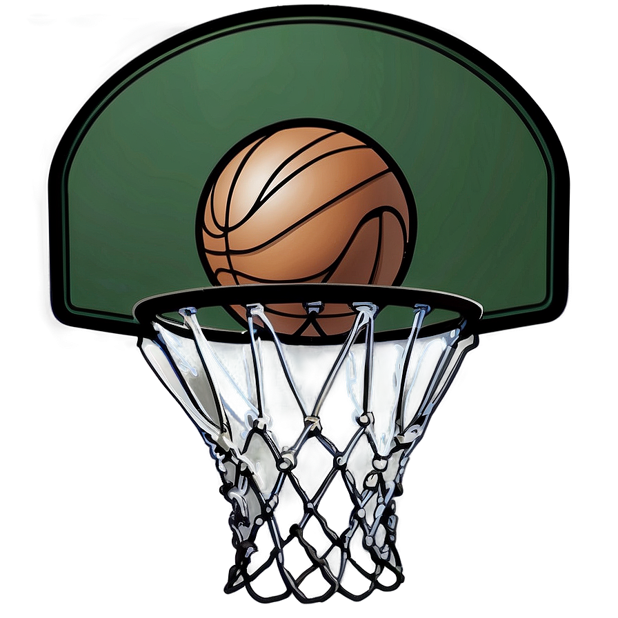 Simple Basketball Hoop Outline Png 06132024 PNG Image