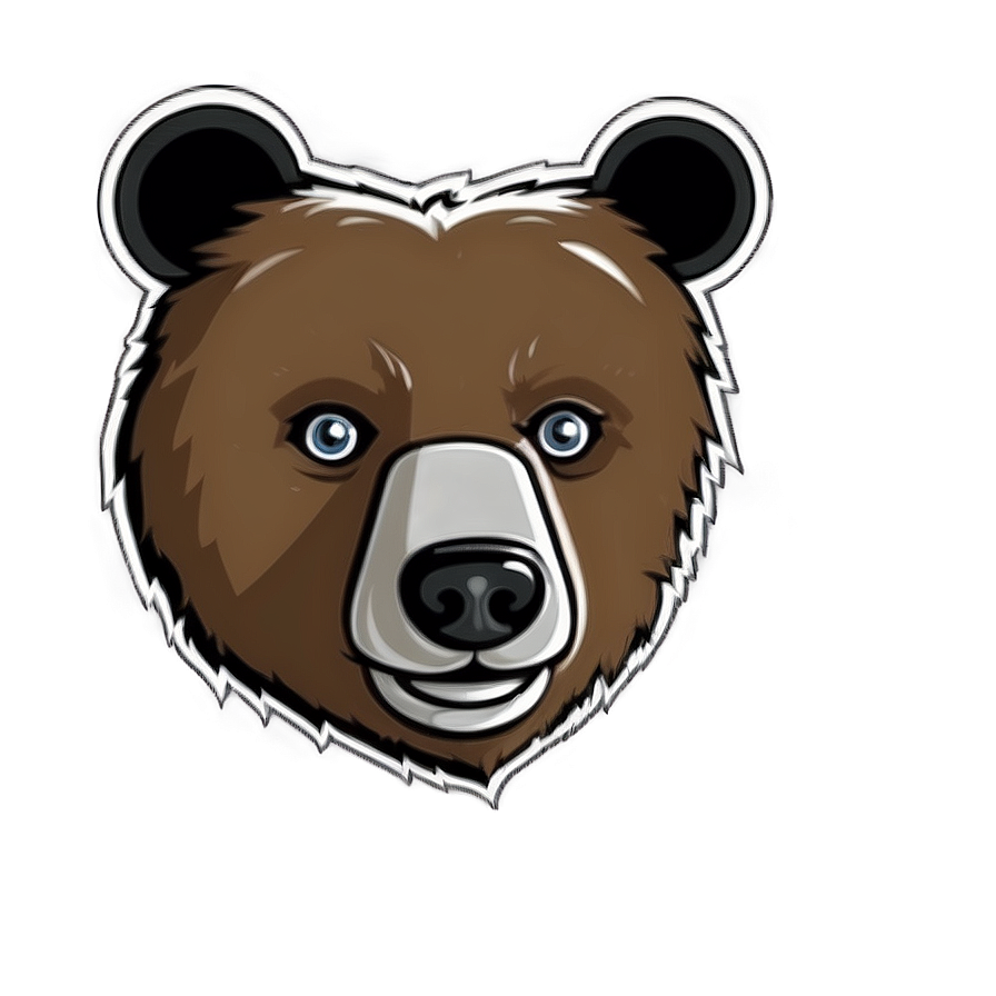 Simple Bear Face Outline Png Vxh60 PNG Image