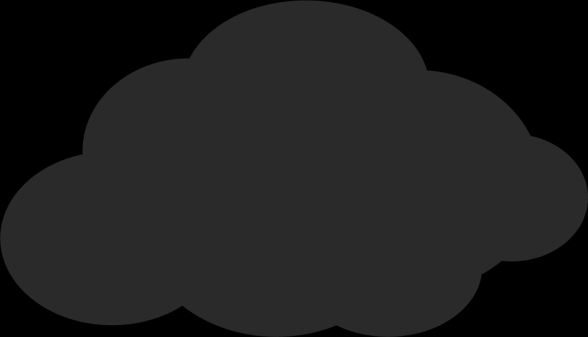 Simple Black Cloud Icon PNG Image