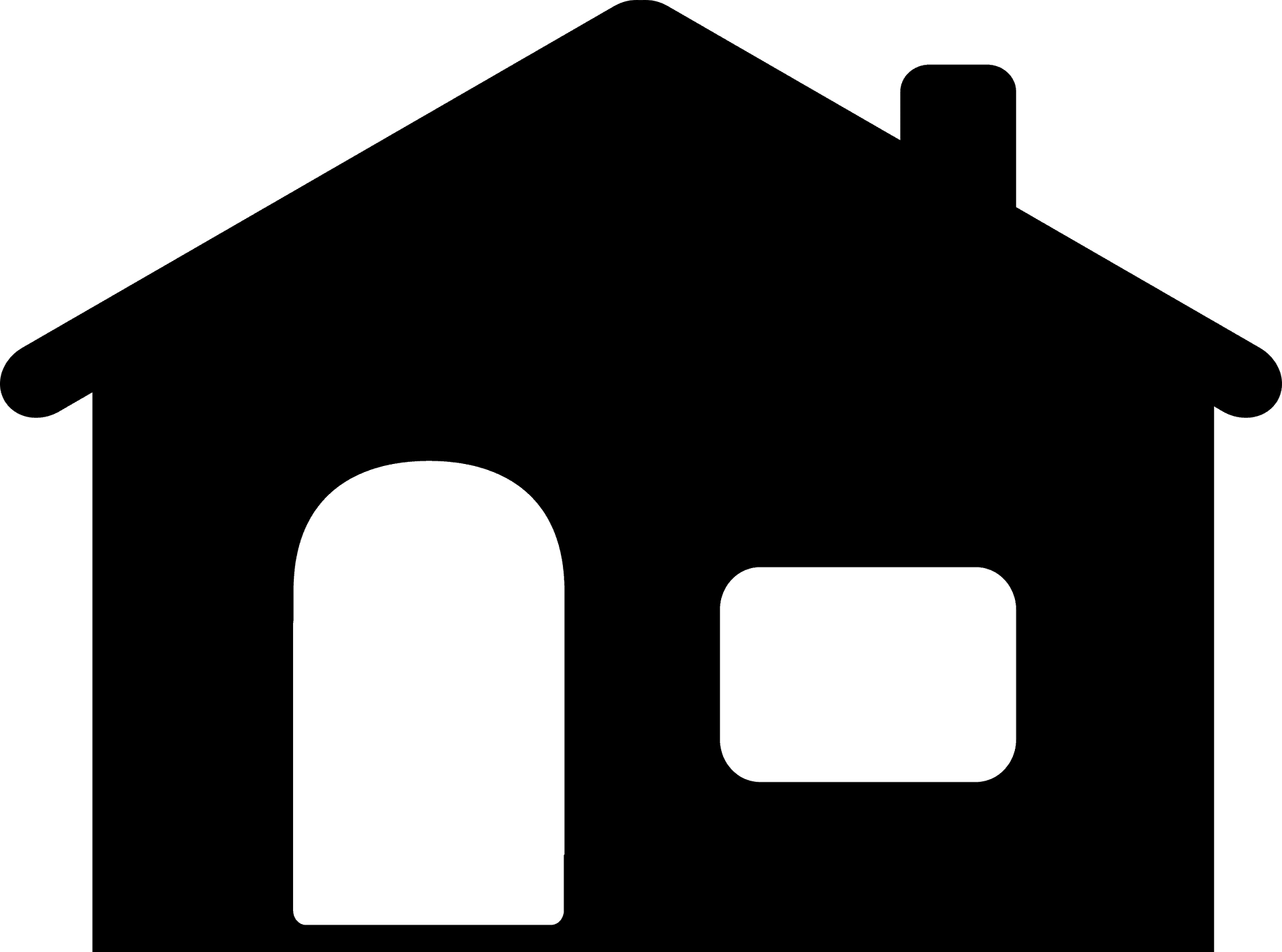 Simple Black House Clipart PNG Image