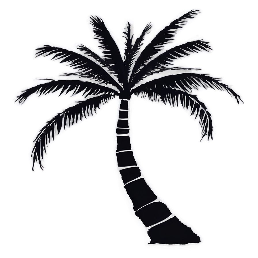 Simple Black Palm Tree Silhouette Png Avf PNG Image