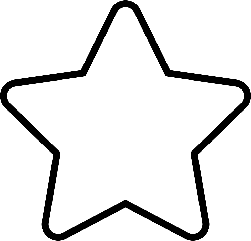 Simple Black Star Outline PNG Image