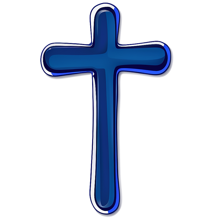 Simple Blue Cross Drawing Png Cou PNG Image