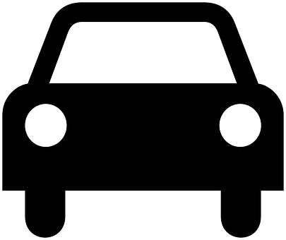 Simple Car Outline Graphic PNG Image