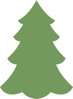 Simple Christmas Tree Graphic PNG Image